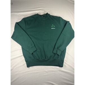 Vtg Dolmen Stitched Ireland Clover Green Crewneck Pullover Sweatshirt Size XXL